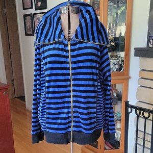 Calvin Klein Jacket, 1XL, Blue & Black, EUC